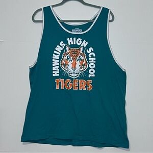 EUC Stranger Things Hawkins High School Tigers Graphic Jersey Shirt Size 2X